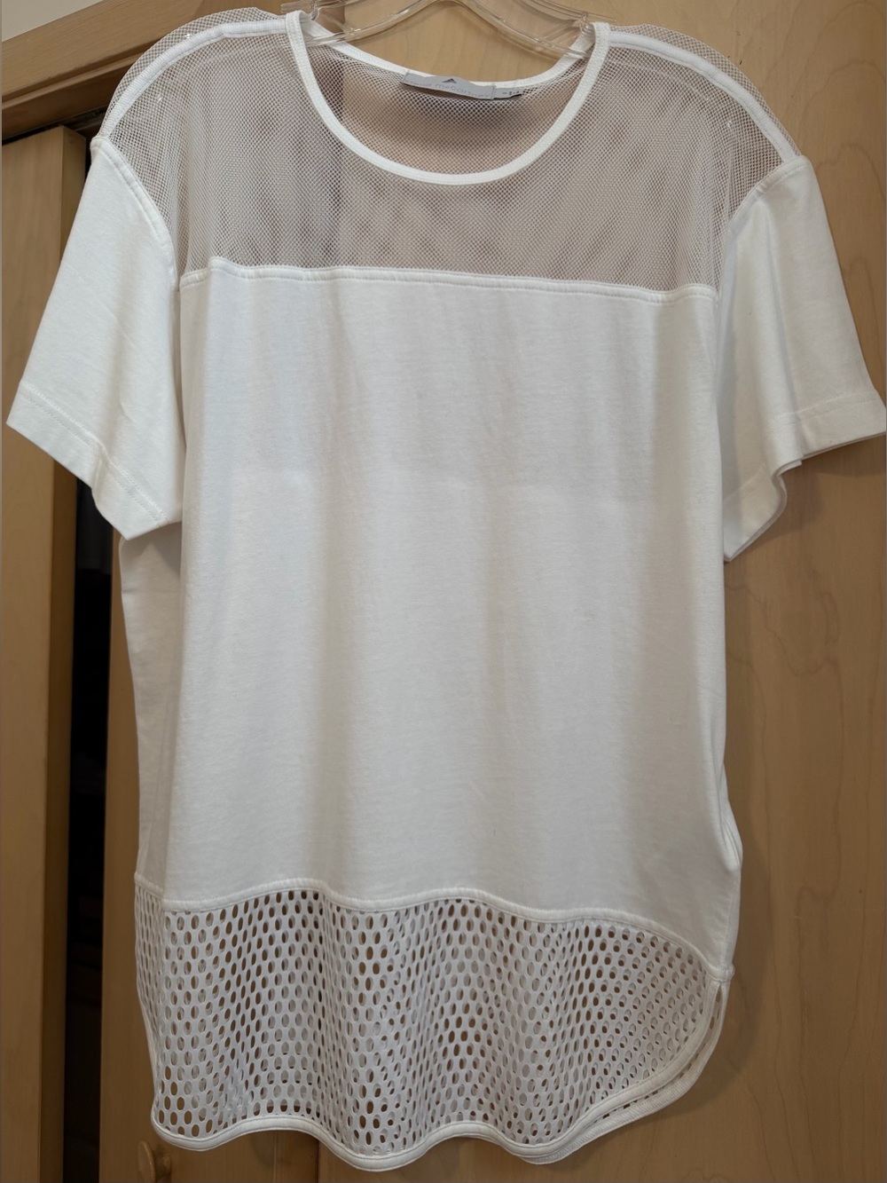 Stella McCartney for Adidas white athletic top shirt tunic Sz S